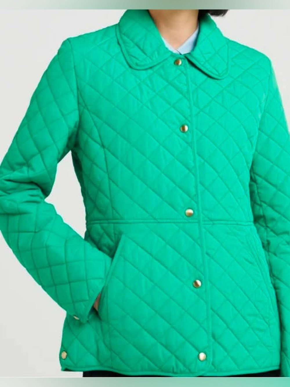 NWOT Lauren Ralph Lauren green quilted jacket Size S/P